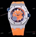 JF Factory V8 1:1 Best Audemars Piguet Diver's Watch Orange Rubber Strap